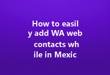 How to easily add WA web contacts while in Mexico?-Wa Web
