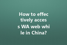 How to effectively access WA web while in China?-Wa Web