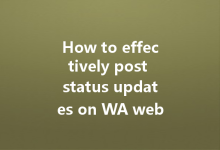 How to effectively post status updates on WA web?-Wa Web
