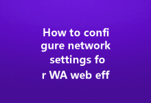 How to configure network settings for WA web effectively?-Wa Web