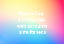 How to log in to two WA web accounts simultaneously?-Wa Web