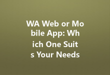 WA Web or Mobile App: Which One Suits Your Needs Better?-Wa Web