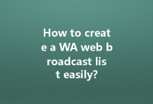 How to create a WA web broadcast list easily?-Wa Web