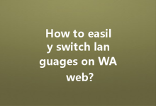 How to easily switch languages on WA web?-Wa Web