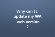 Why can't I update my WA web version?-Wa Web