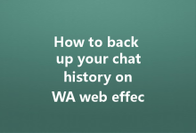 How to back up your chat history on WA web effectively?-Wa Web
