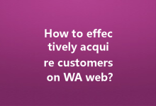How to effectively acquire customers on WA web?-Wa Web