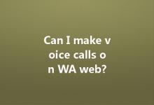 Can I make voice calls on WA web?-Wa Web