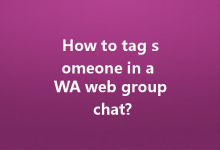 How to tag someone in a WA web group chat?-Wa Web