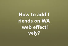 How to add friends on WA web effectively?-Wa Web