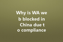 Why is WA web blocked in China due to compliance issues?-Wa Web