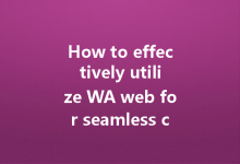How to effectively utilize WA web for seamless communication?-Wa Web