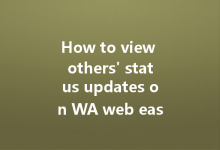 How to view others' status updates on WA web easily?-Wa Web