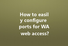 How to easily configure ports for WA web access?-Wa Web