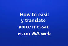 How to easily translate voice messages on WA web?-Wa Web