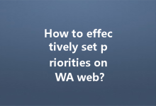 How to effectively set priorities on WA web?-Wa Web