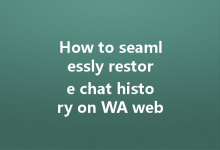 How to seamlessly restore chat history on WA web?-Wa Web
