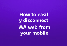 How to easily disconnect WA web from your mobile app?-Wa Web