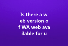 Is there a web version of WA web available for users?-Wa Web