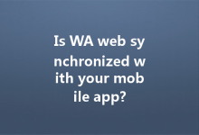 Is WA web synchronized with your mobile app?-Wa Web