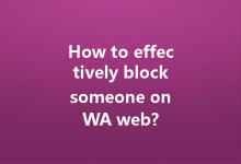 How to effectively block someone on WA web?-Wa Web