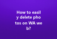 How to easily delete photos on WA web?-Wa Web