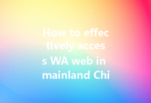 How to effectively access WA web in mainland China?-Wa Web