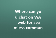 Where can you chat on WA web for seamless communication?-Wa Web