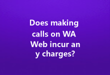 Does making calls on WA Web incur any charges?-Wa Web