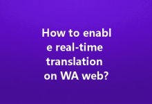 How to enable real-time translation on WA web?-Wa Web