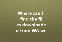 Where can I find the files downloaded from WA web?-Wa Web