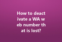How to deactivate a WA web number that is lost?-Wa Web