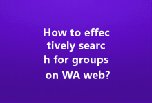 How to effectively search for groups on WA web?-Wa Web