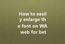 How to easily enlarge the font on WA web for better readability?-Wa Web