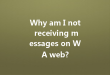 Why am I not receiving messages on WA web?-Wa Web
