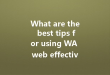 What are the best tips for using WA web effectively?-Wa Web