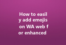 How to easily add emojis on WA web for enhanced chats?-Wa Web